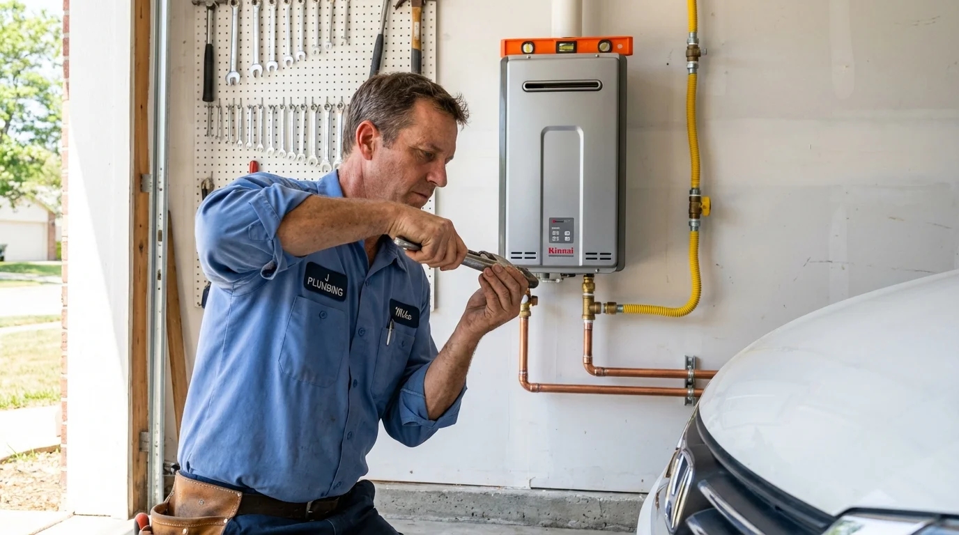 Tankless water heater installation by a Johns Plumbing LLC plumber in Bradenton